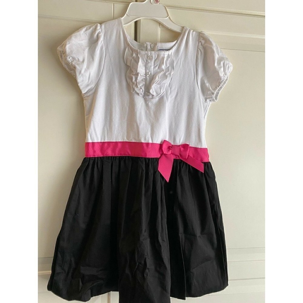 Hartstrings Girls Size 7‎ Dress Black Fushia Pink